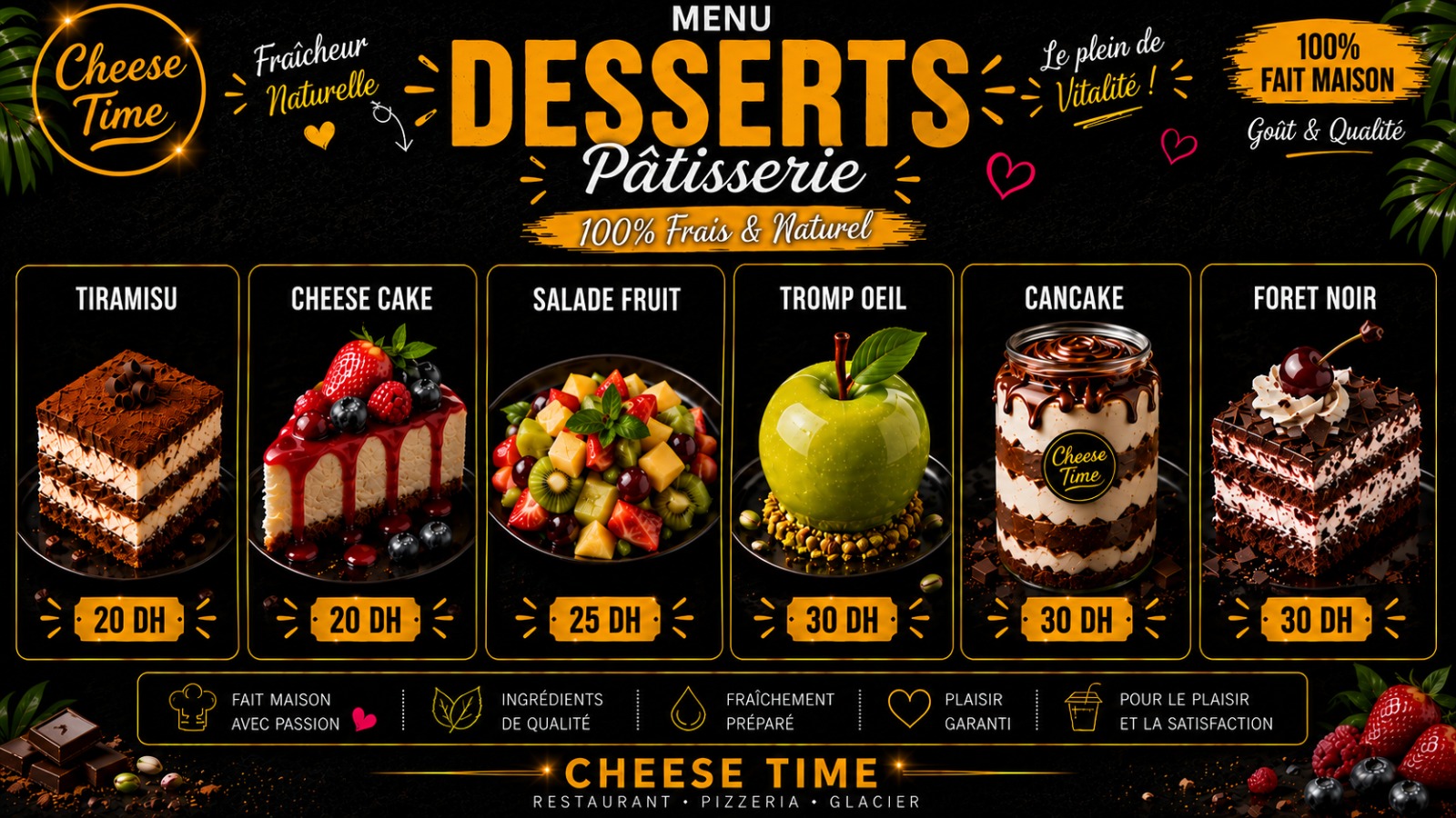 Menu Desserts
