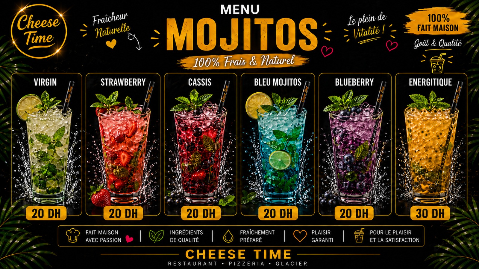 Menu Mojitos