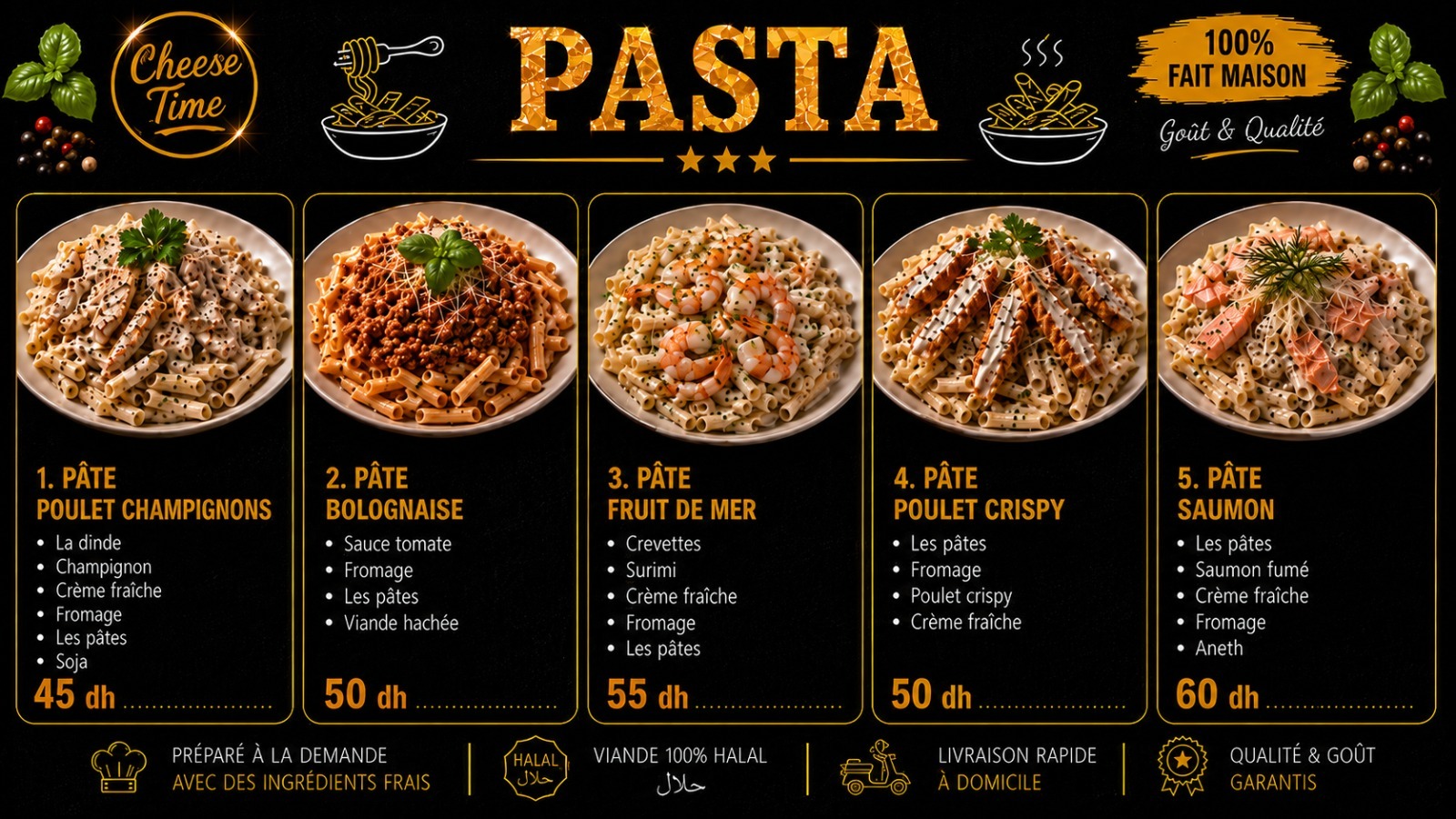 Menu Pasta