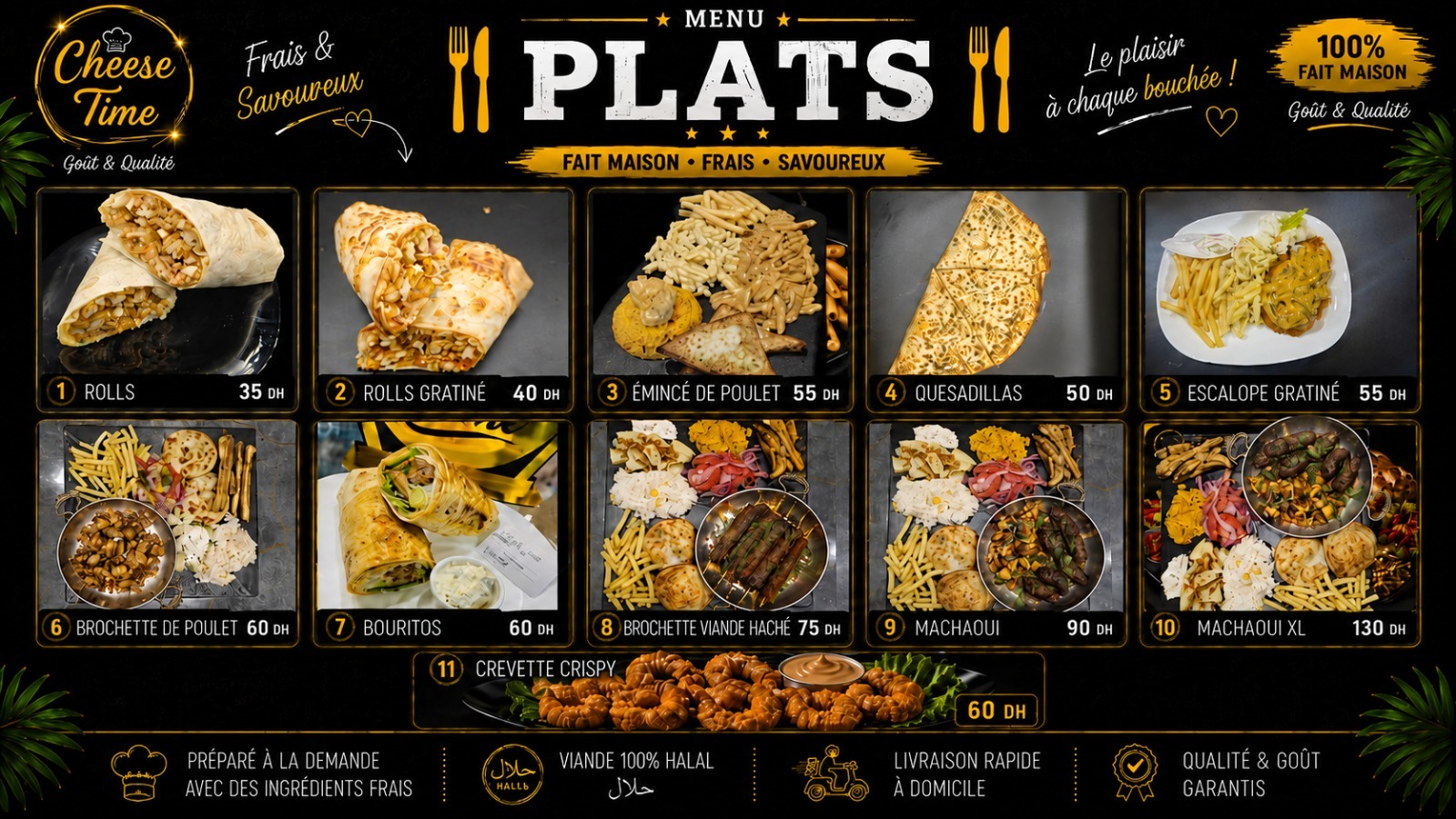 Menu Plats
