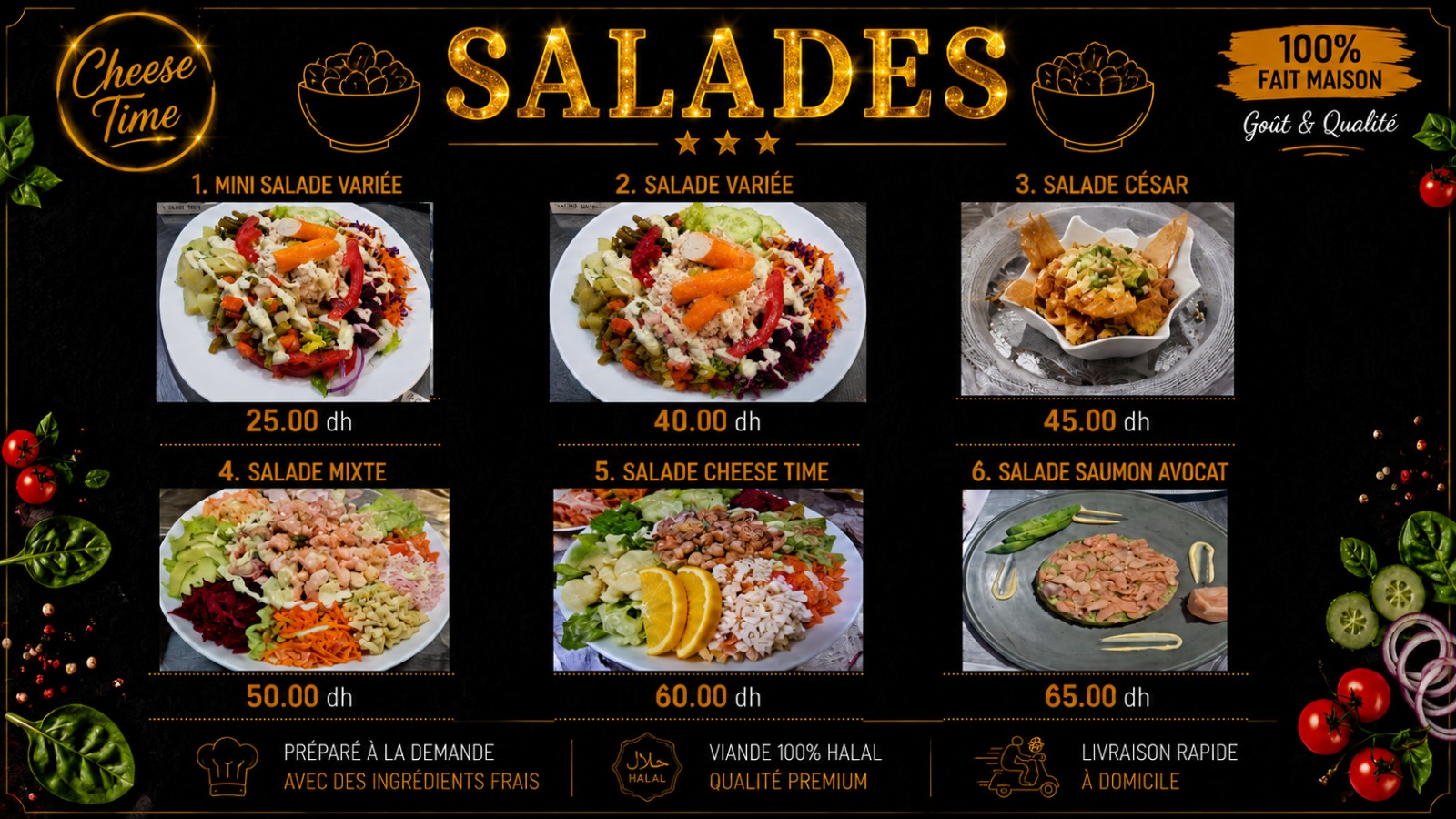 Menu Salades